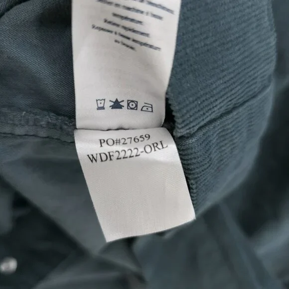 FAHERTY Michelle Dress Blue Corduroy Organic Cotton Lyocell Stretch EUC MEDIUM - Picture 9 of 9